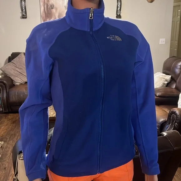 The North Face Blue Ski & Snow Jacket with High Collar - Picture 3 of 4